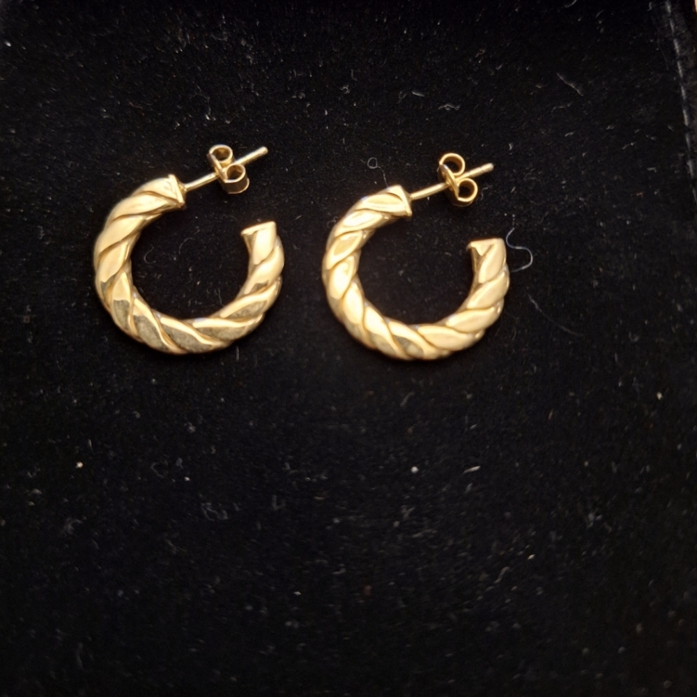 Chloe and Madison Twist Hoop Earrings